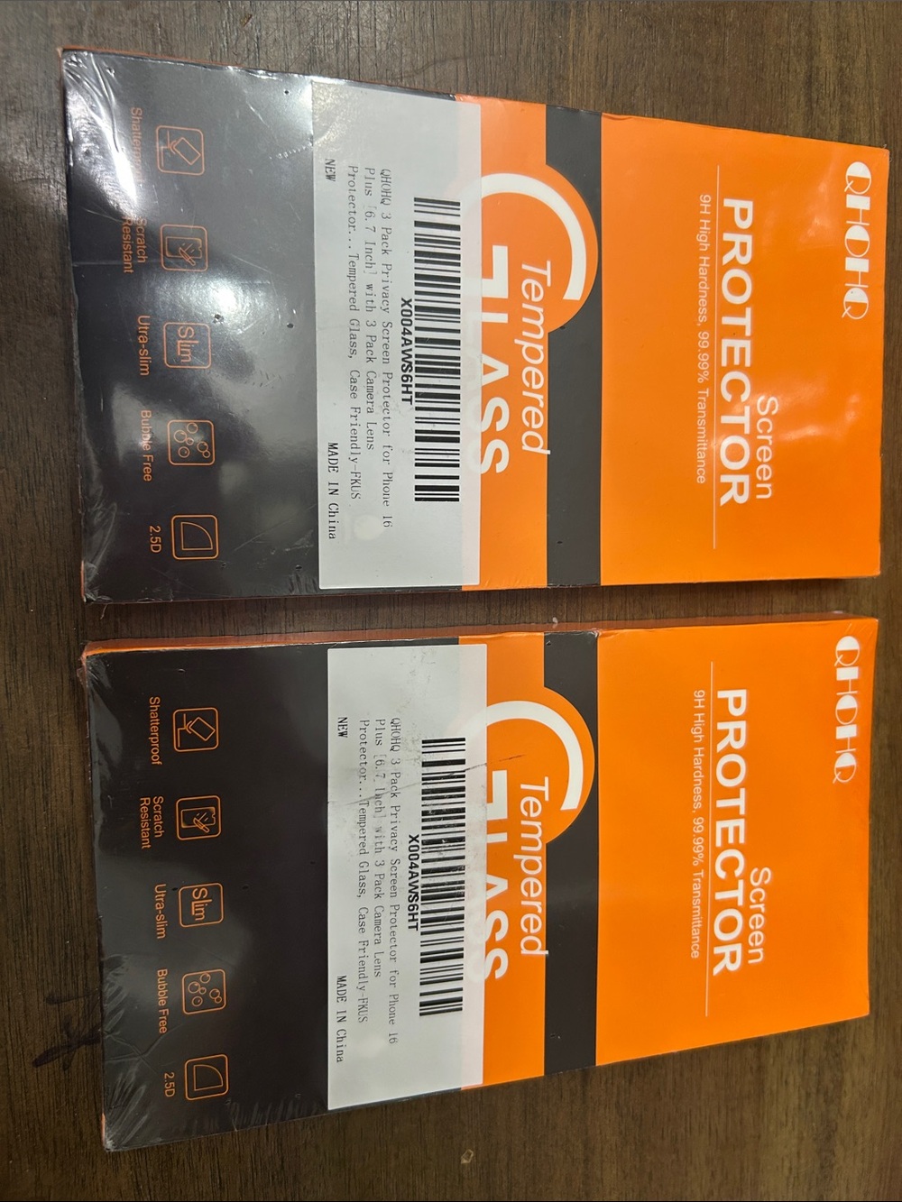 Tempered Glass Screen Protector - Orange Packaging